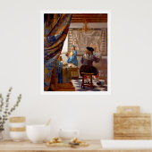Vermeer - De kunst van het schilderen - kunst Poster (Keuken)