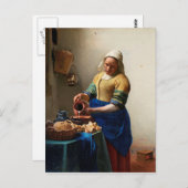 Vermeer - De Milkmaid Briefkaart (Voorkant / Achterkant)