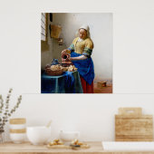 Vermeer - De Milkmaid - kunst Poster (Keuken)