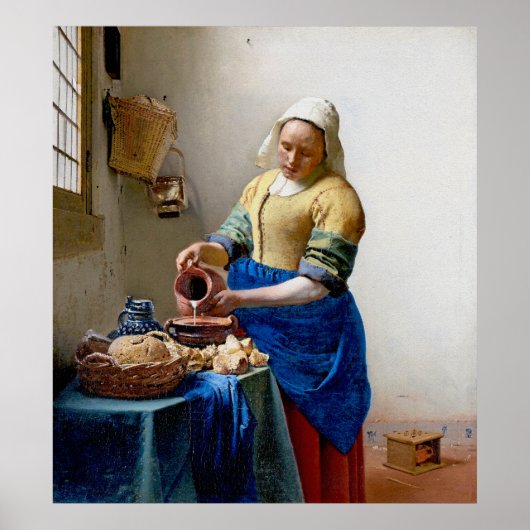 Vermeer - De Milkmaid - kunst Poster (Voorkant)