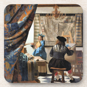 Vermeer - De Schilderkunst Bier Onderzetter