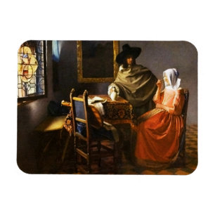 Vermeer Het Glas van Wijnmagneet Magneet