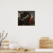 Vermeer - het glas wijn 1661 poster (Keuken)