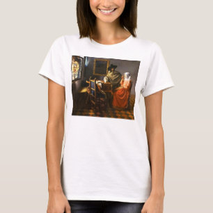 Vermeer het glas wijn t-shirt