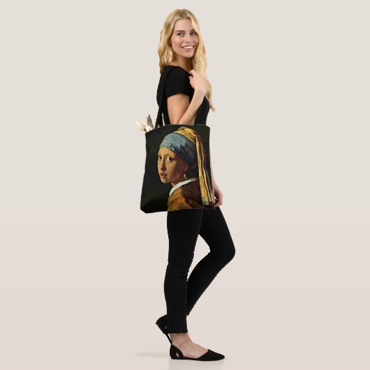 Vermeer - Het meisje met een parel Tote Bag (Op model)