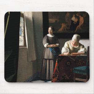 Vermeer - Lady Een brief schrijven met haar Maid Muismat