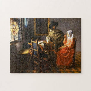 Vermeer le verre du puzzle de vin