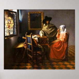 Vermeer Le Verre du Vin Poster