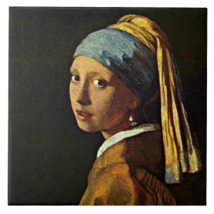 Vermeer: Meisje met de Parel (2) Tegeltje