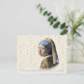 Vermeer- Meisje met de parel Briefkaart (Staand voorkant)