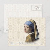 Vermeer- Meisje met de parel Briefkaart (Voorkant / Achterkant)
