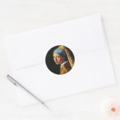 Vermeer: Meisje met de parel kunst sticker (Envelop)