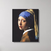 Vermeer Meisje Parel Oorbel Masterpiece Schilderen Canvas Afdruk (Voorkant)