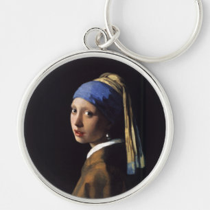 Vermeer Meisje Parel Oorbel Masterpiece Schilderen Sleutelhanger