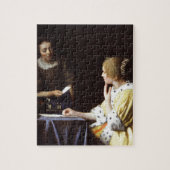 Vermeer - Mistress en Maid 1666-67 Legpuzzel (Verticaal)