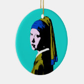 Vermeer Pearl Earring  Pop Art Keramisch Ornament (Rechts)