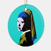 Vermeer Pearl Earring  Pop Art Keramisch Ornament (Links)