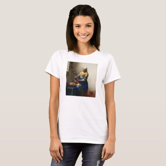 Vermeer The Milkmaid T-shirt (Voorkant volledig)