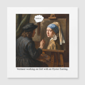 Vermeer werkend aan Meisje met de Parel Oorbel.