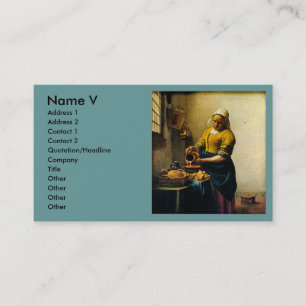 Vermeer's Maidservant Pil Milk (circa 1660) Visitekaartje