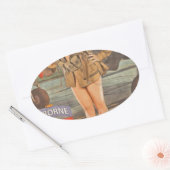 Vermeld in de 82e luchthaven ovale sticker (Envelop)