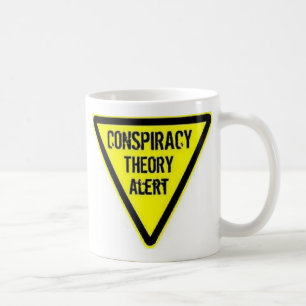 Vermelding van complottheorie koffiemok