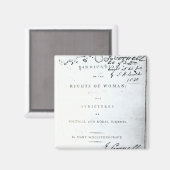 Vermelding van de rechten van de vrouw" magneet (Voorkant / Achterkant)