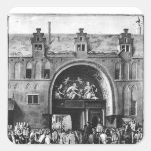 Vermelding van Hercule Francois uit Frankrijk Vierkante Sticker