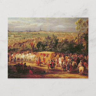 Vermelding van Louis XIV en Marie-Therese van Briefkaart