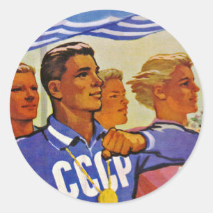 Vermenigvuldig de oevers van de Sovjet-portemonnee Ronde Sticker