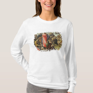 Vermenigvuldiging van de groeven en de visserij t-shirt