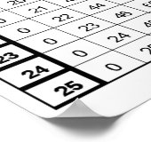 Vermenigvuldigingstabel Poster (Hoek)