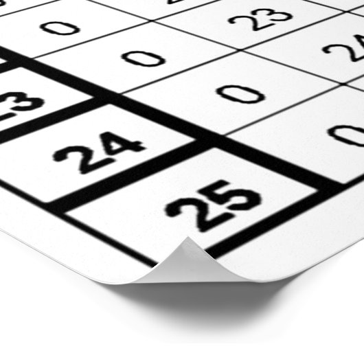 Vermenigvuldigingstabel Poster (Hoek)