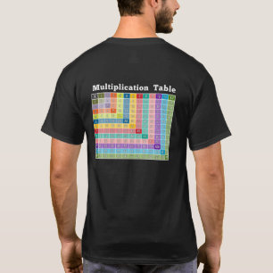 Vermenigvuldigingstabel voor docenten en Wiskunde T-shirt