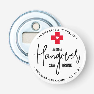 Vermijd dat Hangover blijft Drink Relief Kit Wedde Button Flesopener