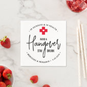 Vermijd dat Hangover blijft Drink Relief Kit Wedde Servet (Insitu)
