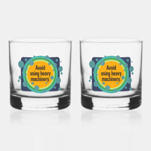 Vermijd het gebruik van zware machines Radial Bubb Whisky Glas