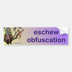 vermijd onduidelijkheid bumpersticker