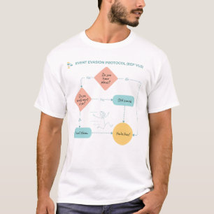 Vermijd Plannen Grappige Stroomdiagram - Introvert T-shirt
