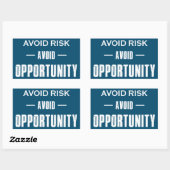 Vermijd risico's zonder kans rechthoekige sticker (Vel)