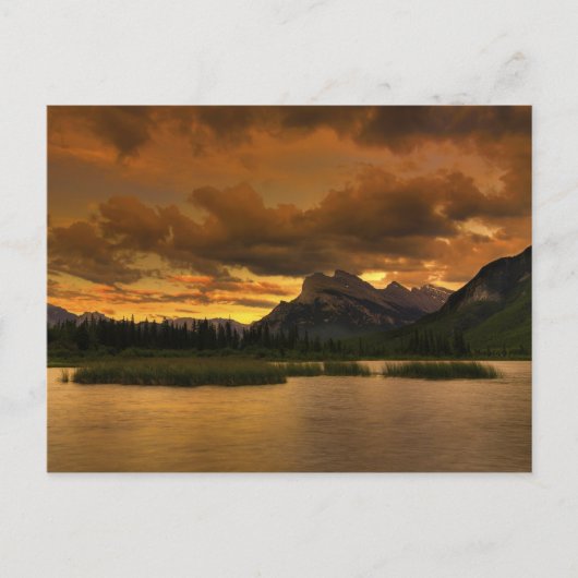 Vermilion Lakes Sunset Briefkaart (Voorkant)