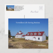 Vermilion Life Saving Station-postkaart Briefkaart (Voorkant / Achterkant)