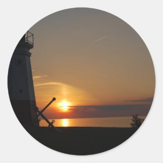 Vermilion Light House Ronde Sticker