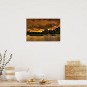 Vermiljoen Lakes Sunset Poster (Keuken)