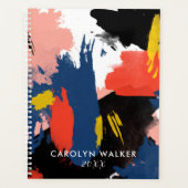 Vermillion Black & Navy - Aquarelle Abstraite (Devant)