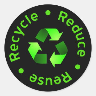 Verminder de Sticker van de Hergebruik Recycling