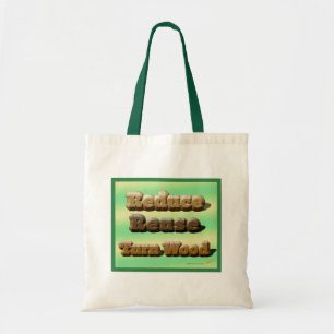 Verminder, hergebruik, draai de Canvas tas van het