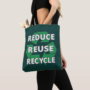 Verminder Hergebruik Recycle Aardedag Elke Dag Ret Draagtas