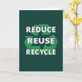 Verminder Hergebruik Recycle Aardedag Elke Dag Vin Kaart (Gele Bloem)