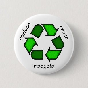 Verminder - hergebruik - Recyclen Button